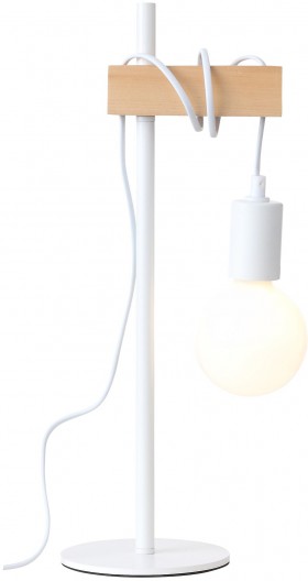 SL1142.504.01 ST-LUCE Bagetti настольная лампа Лофт, белая с деревом