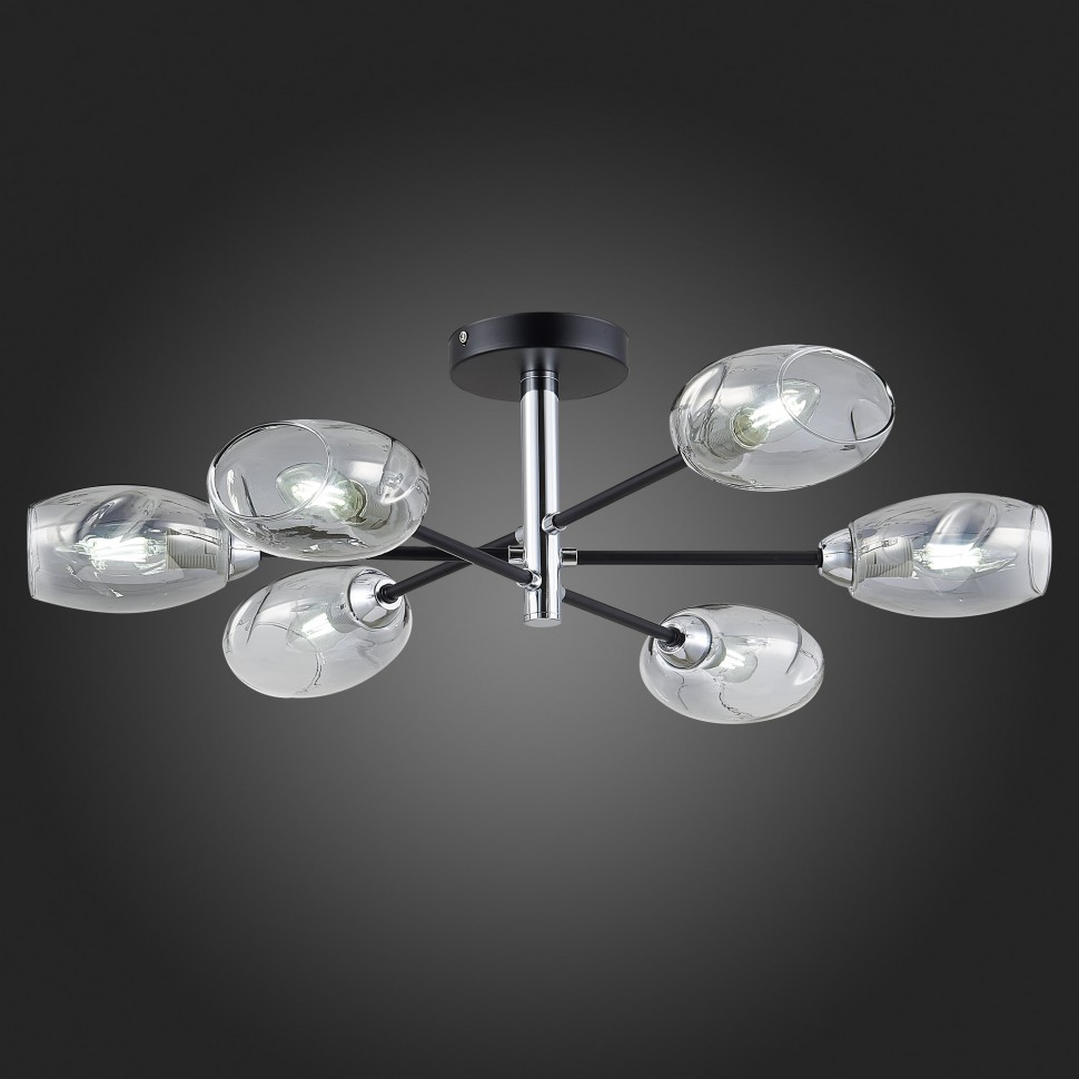 SLE155512-06 EVOLUCE Gloa потолочная люстра, хром, E14*6*40W