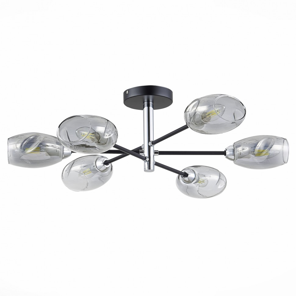 SLE155512-06 EVOLUCE Gloa потолочная люстра, хром, E14*6*40W