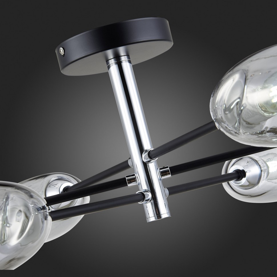 SLE155512-06 EVOLUCE Gloa потолочная люстра, хром, E14*6*40W