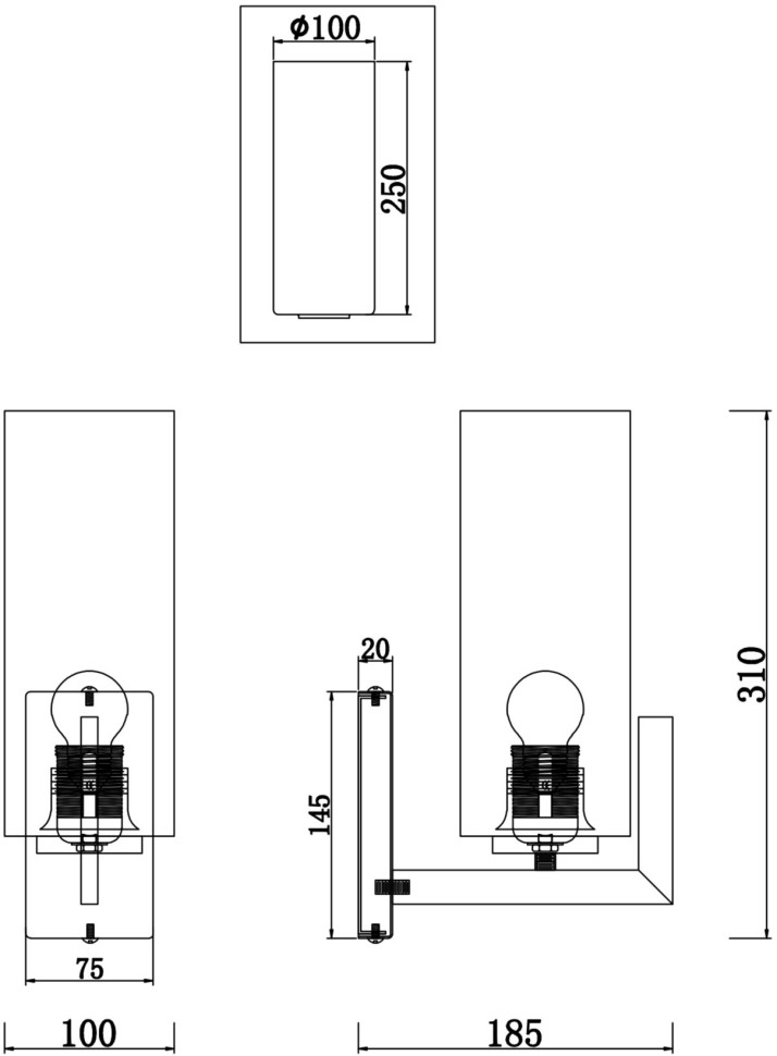 MOD089WL-01BS MAYTONI Fortano бра в стиле Модерн