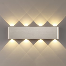 7106/8WL ODEON LIGHT MAGNUM Настенный светильник, никель, IP20, LED 8W, 3000K, 220V