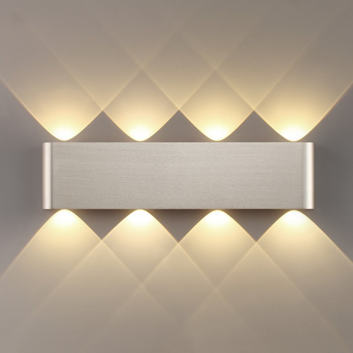 7106/8WL ODEON LIGHT MAGNUM Настенный светильник, никель, IP20, LED 8W, 3000K, 220V