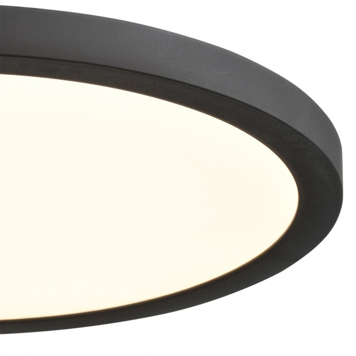 7788/24L SONEX Светильник светодиодный накладной/встраиваемый настенно-потолочный NEBULA BLACK пластик/белый/черный LED 24W, 3000/4000/6500К, D300мм, IP44, CCT/датчик движения