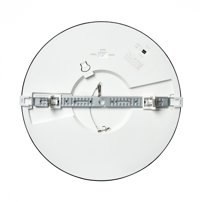 7788/24L SONEX Светильник светодиодный накладной/встраиваемый настенно-потолочный NEBULA BLACK пластик/белый/черный LED 24W, 3000/4000/6500К, D300мм, IP44, CCT/датчик движения