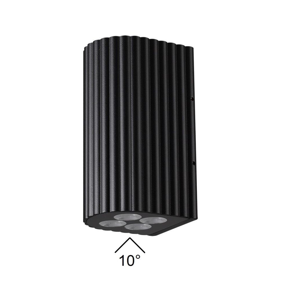 7127/14WL ODEON LIGHT NATURE Фасадный черный светильник GLENN, металл, IP54, LED 15W 10°