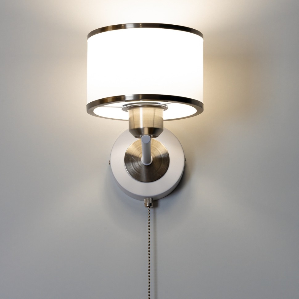 CL421412 CITILUX Бра ALTON, белый+хром, с выключателем