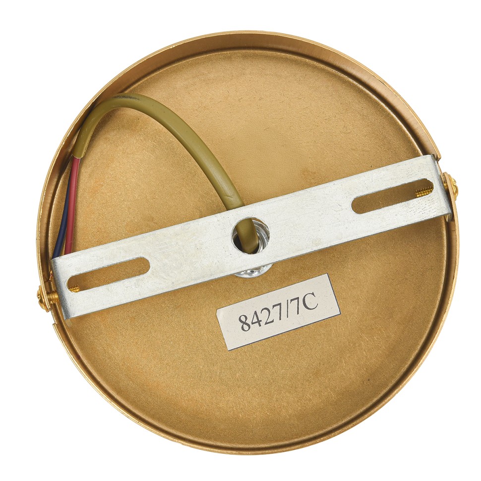 8427/7C LUMION Потолочная люстра на штанге MILA, E27*7*60W, 75см диаметр, латунь/белый/зеленый, металл/керамика/стекло