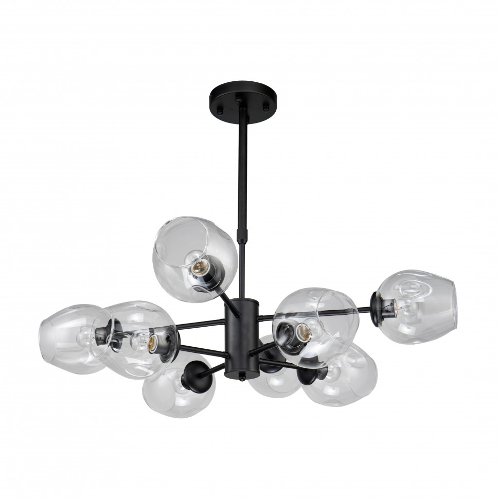 2626-8P FAVOURITE черная потолочная люстра на штанге Recens