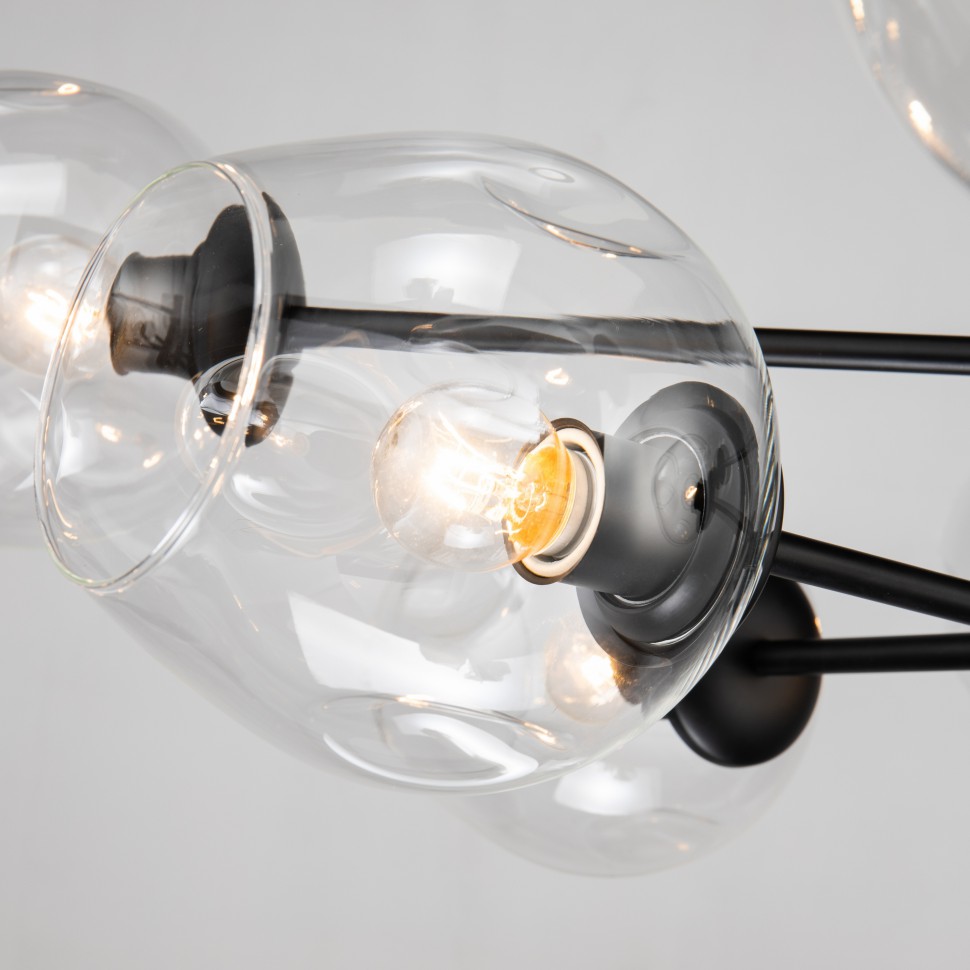 2626-8P FAVOURITE черная потолочная люстра на штанге Recens