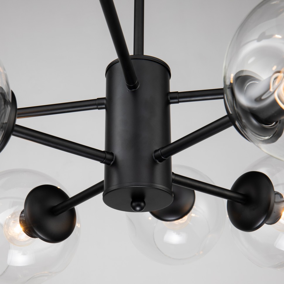 2626-8P FAVOURITE черная потолочная люстра на штанге Recens