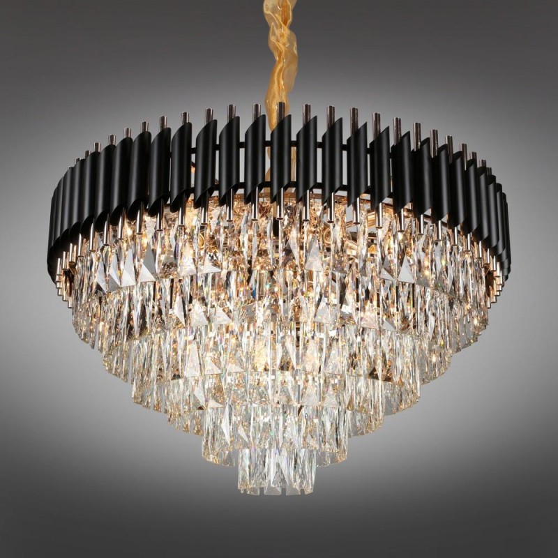 OML-81803-24 Omnilux Certaldo большая подвесная хрустальная люстра, 80см диаметр, E14*24*40W