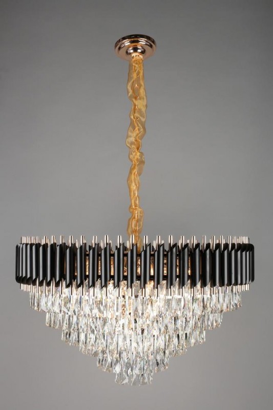 OML-81803-24 Omnilux Certaldo большая подвесная хрустальная люстра, 80см диаметр, E14*24*40W