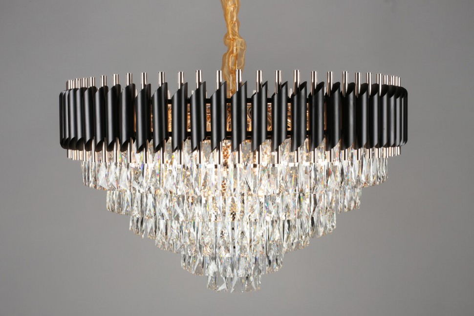 OML-81803-24 Omnilux Certaldo большая подвесная хрустальная люстра, 80см диаметр, E14*24*40W