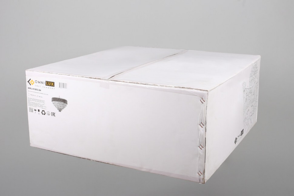 OML-81803-24 Omnilux Certaldo большая подвесная хрустальная люстра, 80см диаметр, E14*24*40W
