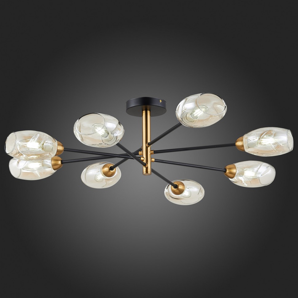 SLE155502-08 EVOLUCE Gloa потолочная люстра, латунь, E14*8*40W