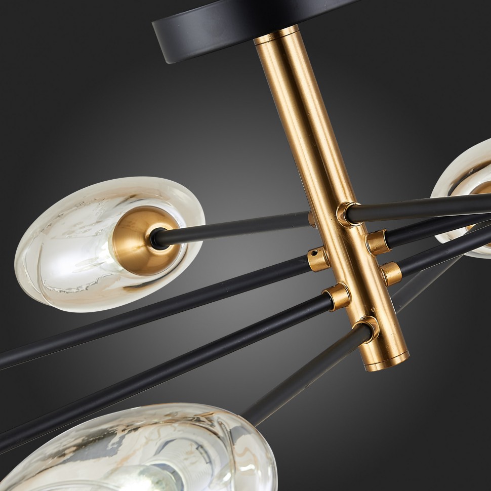 SLE155502-08 EVOLUCE Gloa потолочная люстра, латунь, E14*8*40W