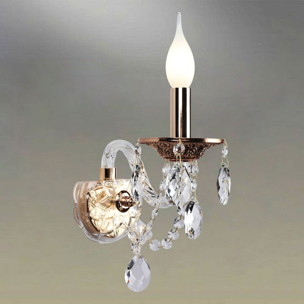 OML-74801-01 OMNILUX бра Gadoni, золото и хрусталь