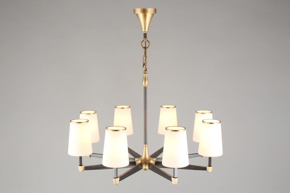 APL.803.07.08 APLOYT подвесная люстра Malcia, латунь, E14*8*40W