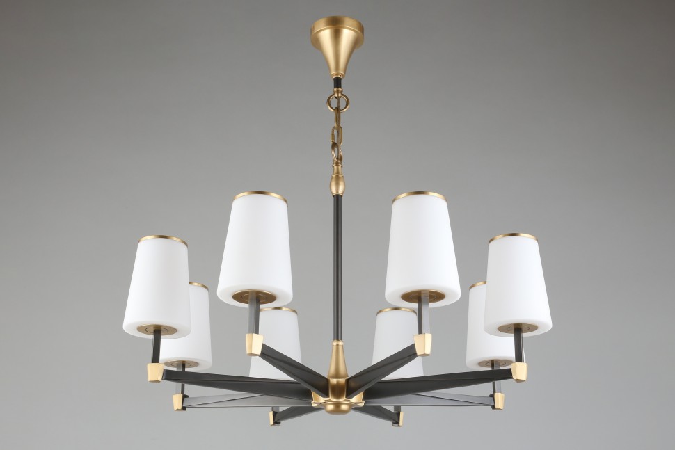 APL.803.07.08 APLOYT подвесная люстра Malcia, латунь, E14*8*40W