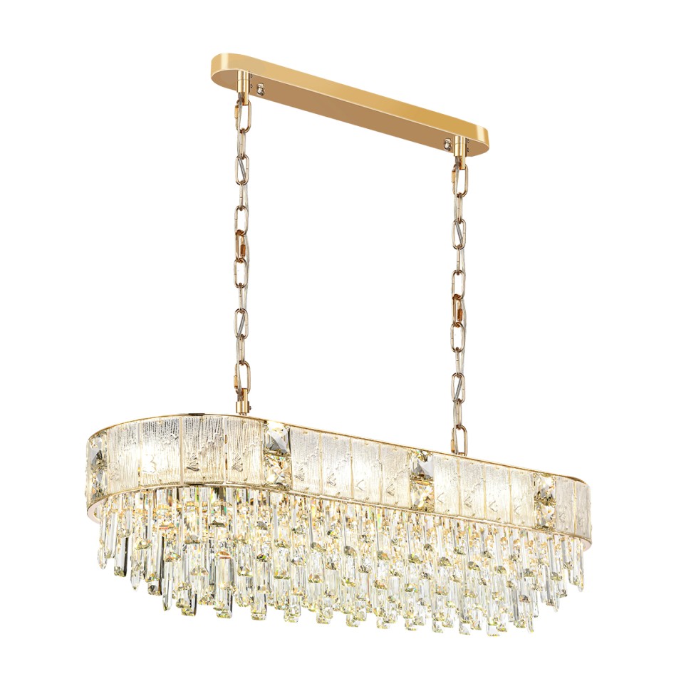 5070/14 Odeon Light подвесная люстра FIESTA, E14*14*40W, хрусталь, золото