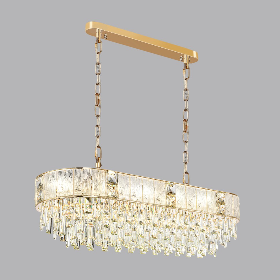 5070/14 Odeon Light подвесная люстра FIESTA, E14*14*40W, хрусталь, золото