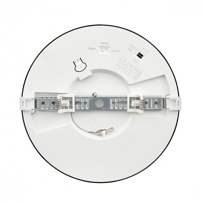 7788/18L SONEX Светильник светодиодный накладной/встраиваемый настенно-потолочный NEBULA BLACK пластик/белый/черный LED 18W, 3000/4000/6500К, D225мм, IP44, CCT/датчик движения