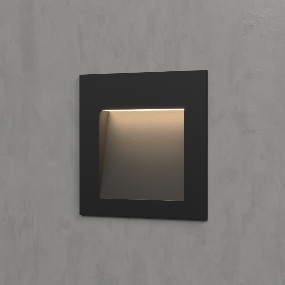 Черная встраиваемая светодиодная подсветка ступеней IP65, 3W, 4000K, Elektrostandard MRL LED 1103 чёрный