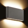 357422 NOVOTECH Ландшафтный светодиодный настенный светильник KAIMAS темно-серый IP54, 12LED 6W, 3000K