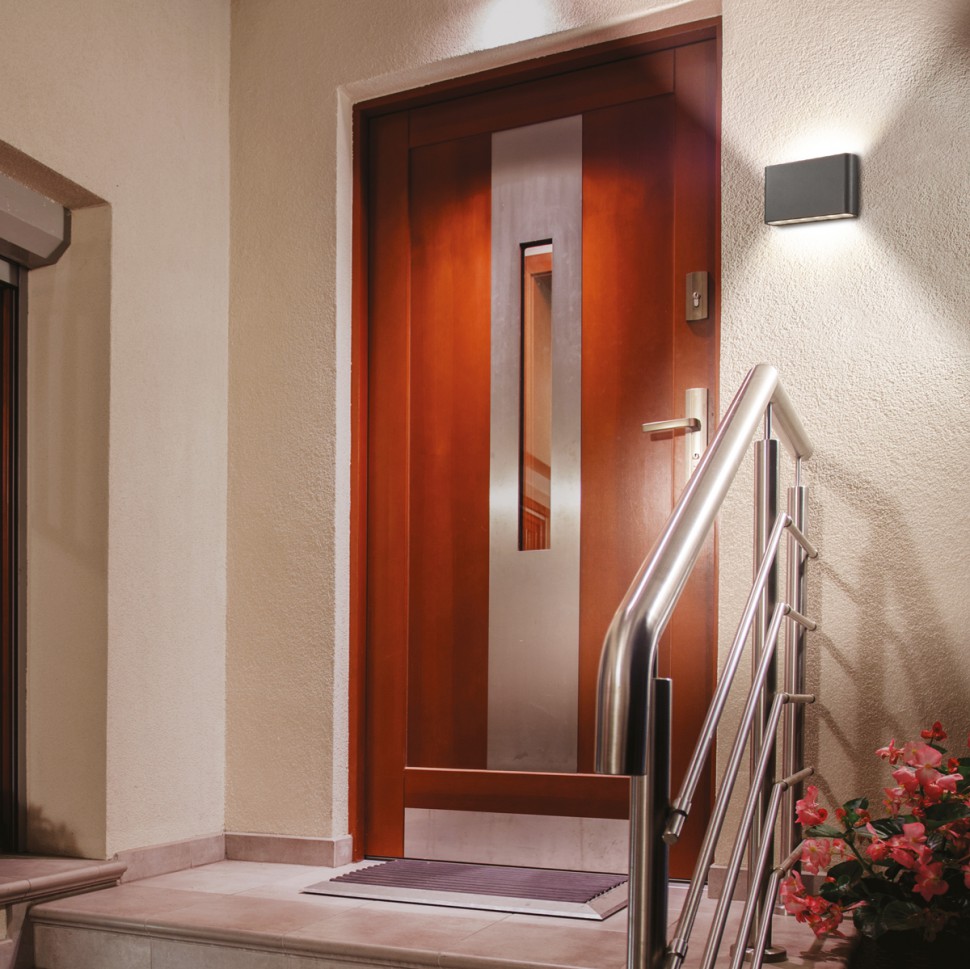 357422 NOVOTECH Ландшафтный светодиодный настенный светильник KAIMAS темно-серый IP54, 12LED 6W, 3000K