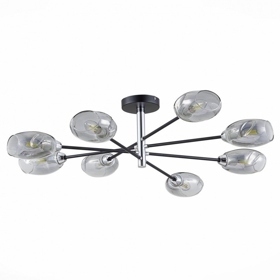 SLE155512-08 EVOLUCE Gloa потолочная люстра, хром, E14*8*40W