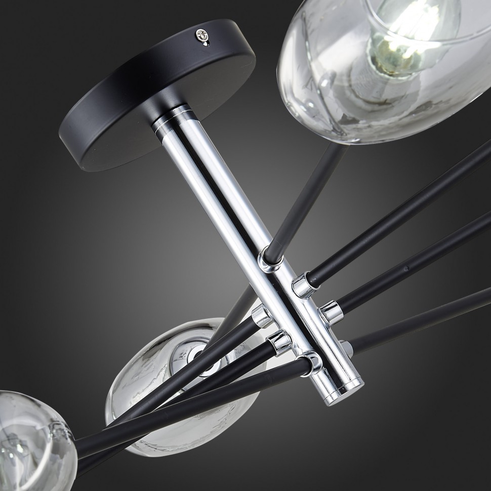 SLE155512-08 EVOLUCE Gloa потолочная люстра, хром, E14*8*40W