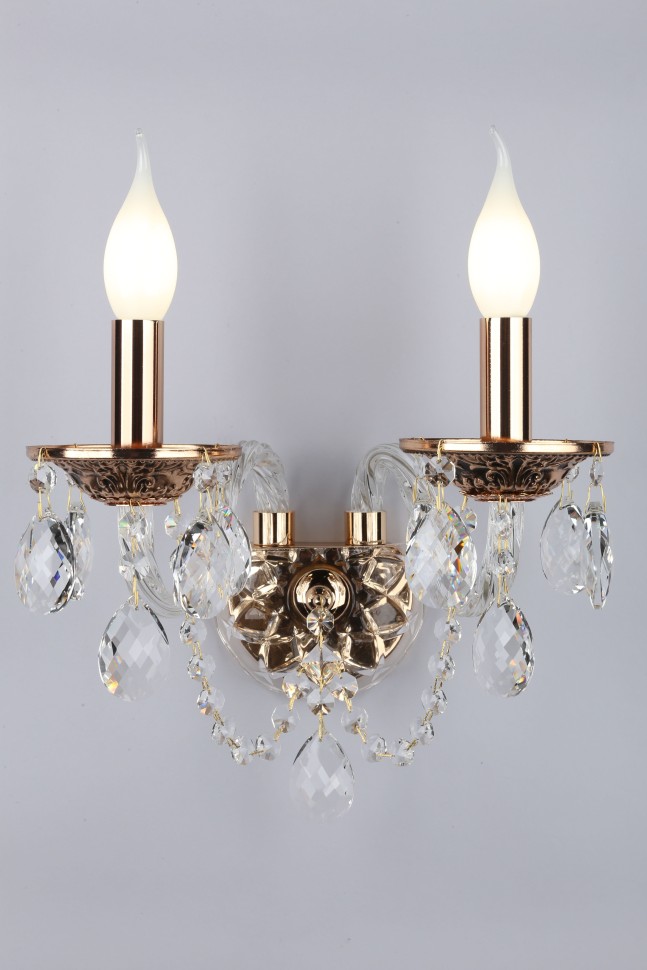 OML-74801-02 OMNILUX бра Gadoni, золото и хрусталь, E14*2*40W