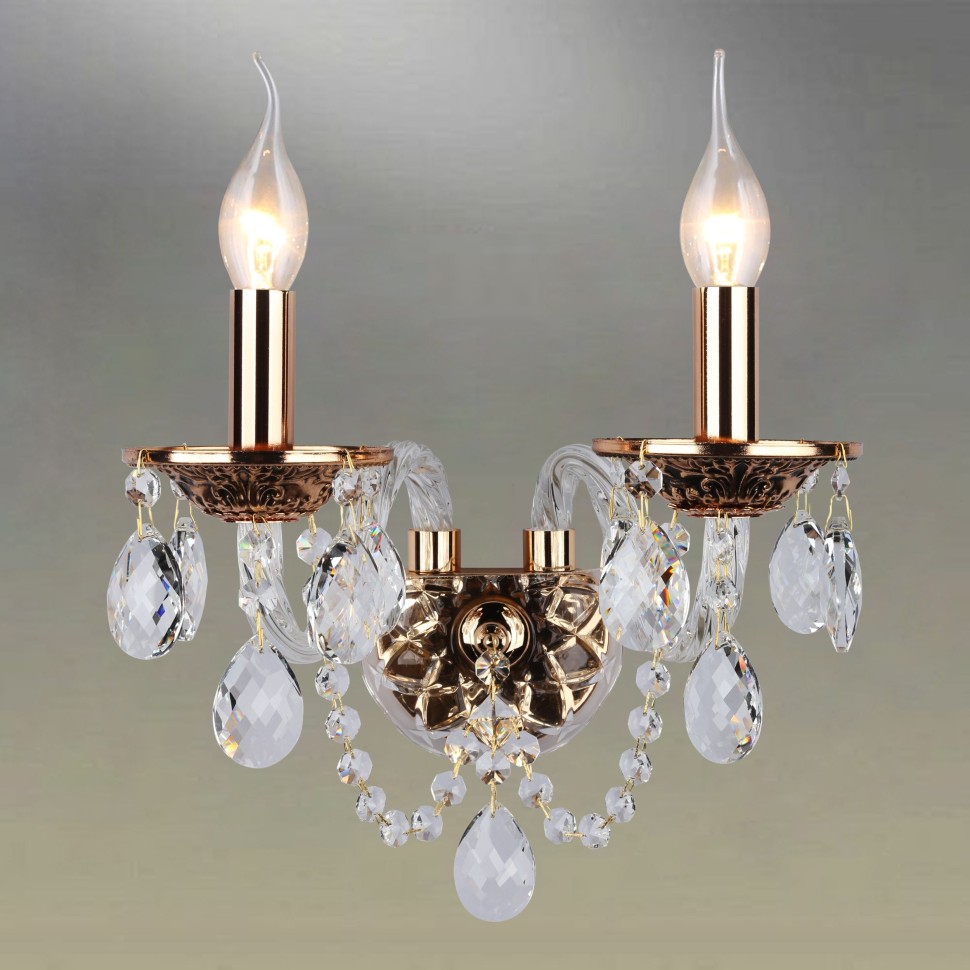 OML-74801-02 OMNILUX бра Gadoni, золото и хрусталь, E14*2*40W