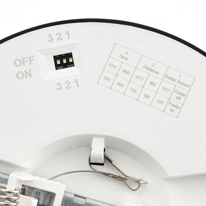 7788/12L SONEX Светильник светодиодный накладной/встраиваемый настенно-потолочный NEBULA BLACK пластик/белый/черный LED 12W, 3000/4000/6500К, D170мм, IP44, CCT/датчик движения