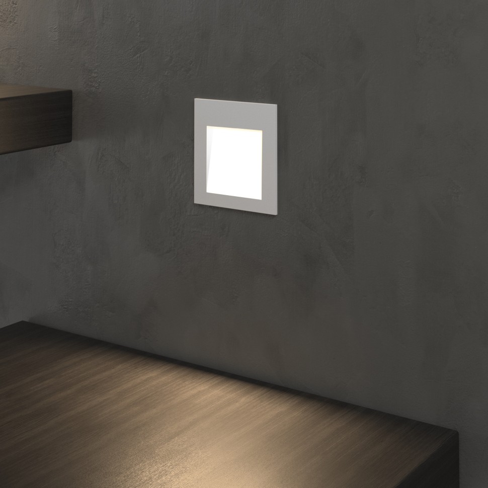 Белая встраиваемая светодиодная подсветка ступеней IP65, 3W, 4000K, Elektrostandard MRL LED 1103 белый