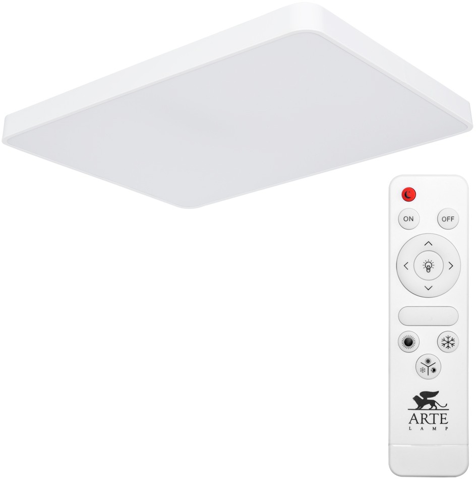 A2662PL-1WH Arte Lamp Scena белый накладной LED светильник с пультом 60х80см, 140W, 9800Lm