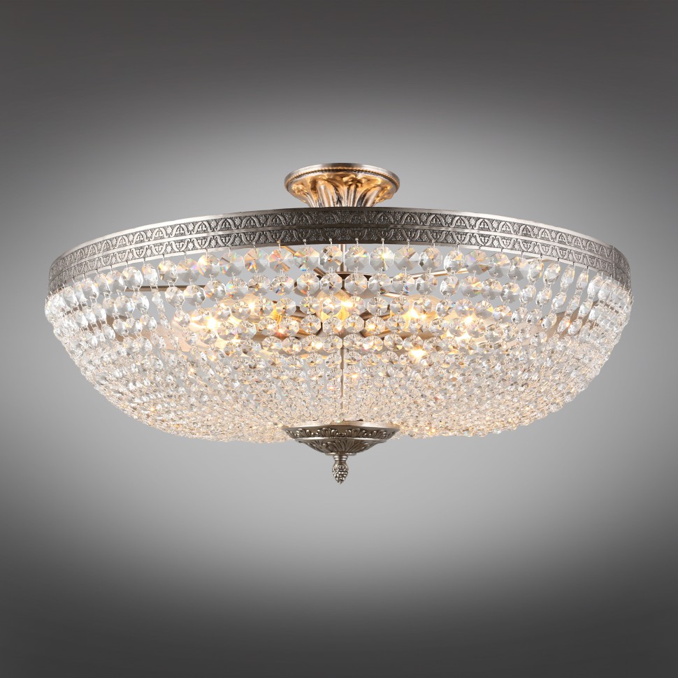 APL.756.17.10 APLOYT потолочная хрустальная люстра Helcia, никель, 60см