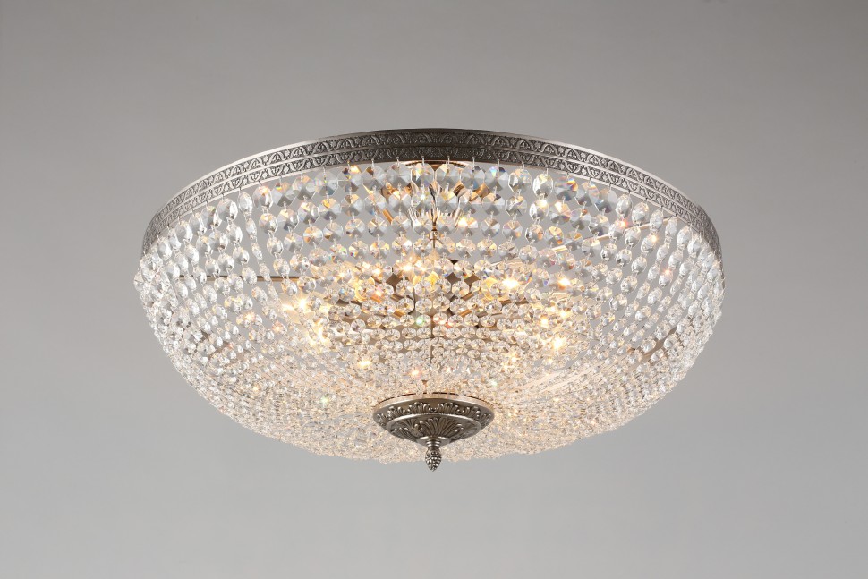 APL.756.17.10 APLOYT потолочная хрустальная люстра Helcia, никель, 60см