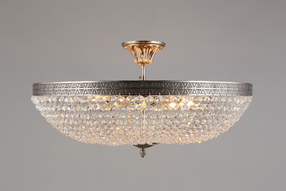 APL.756.17.10 APLOYT потолочная хрустальная люстра Helcia, никель, 60см