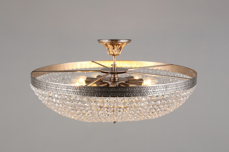 APL.756.17.10 APLOYT потолочная хрустальная люстра Helcia, никель, 60см