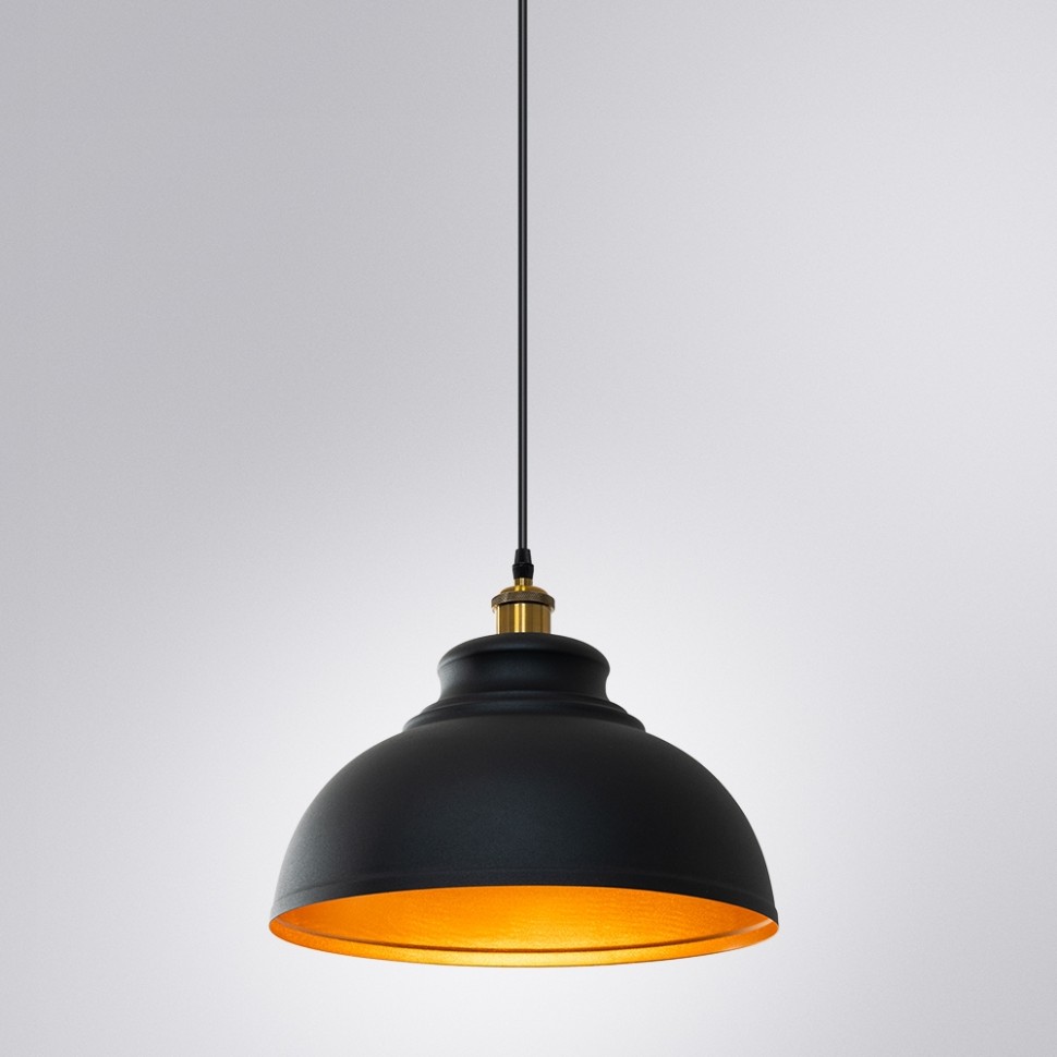A7039SP-1BK Arte Lamp Cappello подвесной светильник Лофт, черный, диаметр 35см