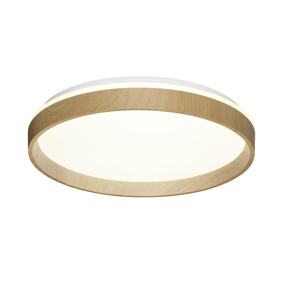 7684/ELN SONEX BASICA Светильник настенно-потолочный GARI WOOD, пластик под дерево, LED 76W, 3000/4000/6000K, диаметр 490, IP43