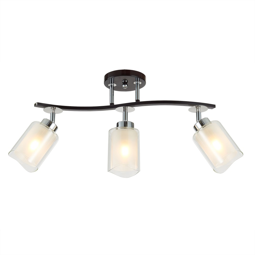 CL156132 Citilux Потолочный светильник на штанге Фортуна, венге, хром, E27*3*75W