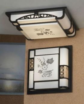 LSP-1010 Lussole деревянный настенно-потолочный светильник 55х55см