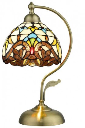 830-804-01 Velante настольная лампа с плафоном Тиффани