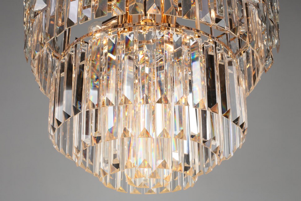 OML-81703-12 Omnilux Sangineto подвесная люстра хрусталь, 48см диаметр, E14*12*40W