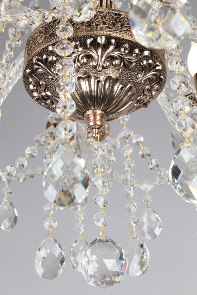 OML-74803-08 OMNILUX подвесная люстра Gadoni, золото и хрусталь, E14*8*40W