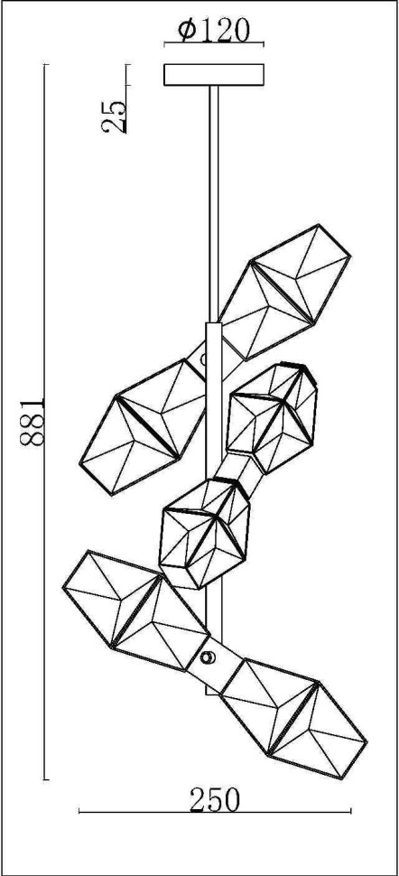 MOD325PL-06G1 MAYTONI потолочная люстра на штанге Coctail Time, G9*6*28W