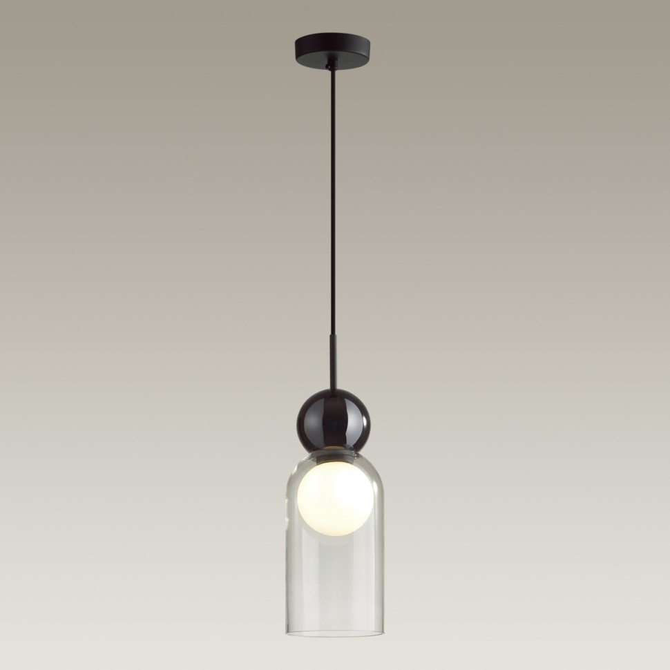 Архив - 5022/1 ODEON LIGHT черно-белый подвес Blacky Modern, G9*1*5W